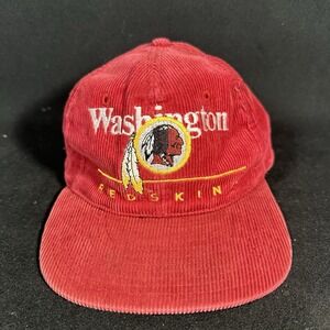 Washington Redskins Vintage 1990's Corduroy Snapback Hat Cap